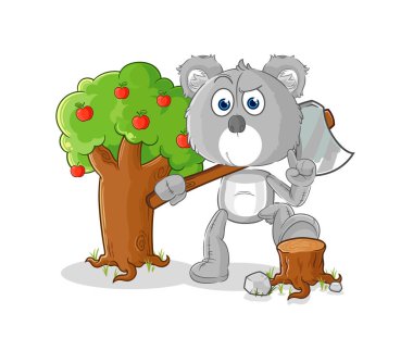 the koala Carpenter illustration. character vecto