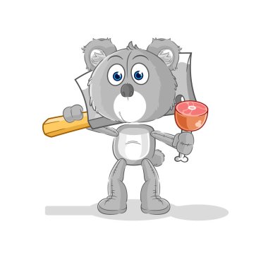 the koala Butcher illustration. character vecto