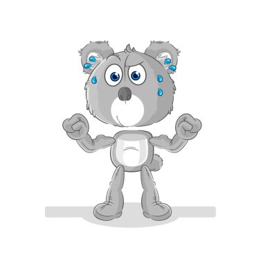 the koala muscular cartoon. cartoon mascot vecto