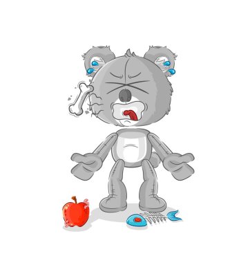 the koala burp mascot. cartoon vecto