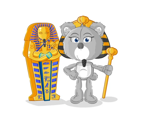 Koala Ancient Egypt Cartoon Cartoon Mascot Vecto — Stock vektor