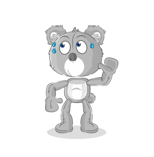 Koala Eavesdropping Vector Cartoon Characte — 图库矢量图片