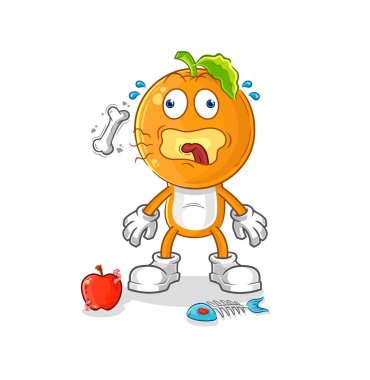 the orange head burp mascot. cartoon vecto