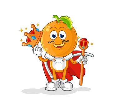 the orange head king vector. cartoon characte