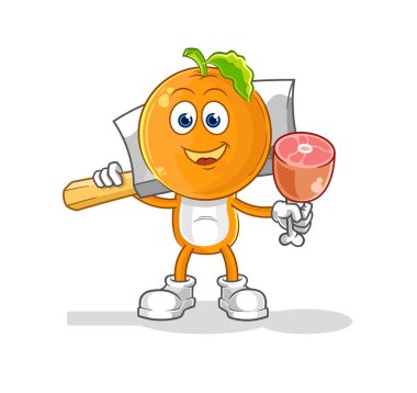 the orange head Butcher illustration. character vecto