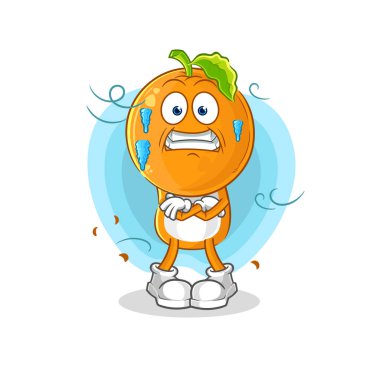 the orange head cold illustration. character vecto