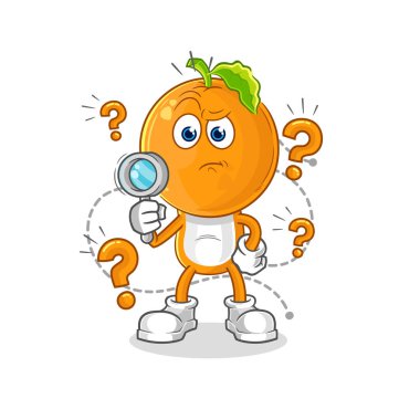 the orange head searching illustration. character vecto