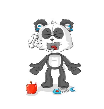 the panda burp mascot. cartoon vecto
