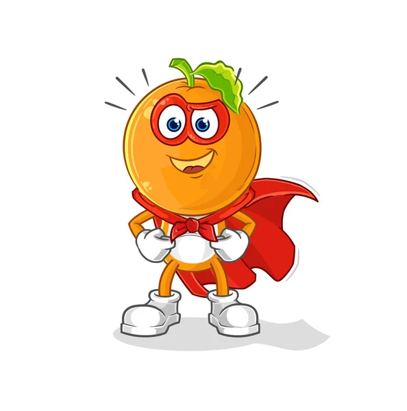 Orange Head Heroes Vector Cartoon Characte — ストックベクタ