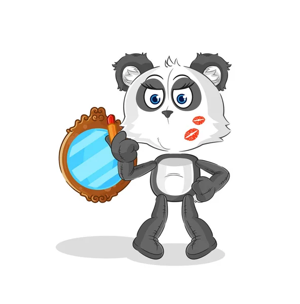 Panda Make Mascot Cartoon Vecto — 图库矢量图片