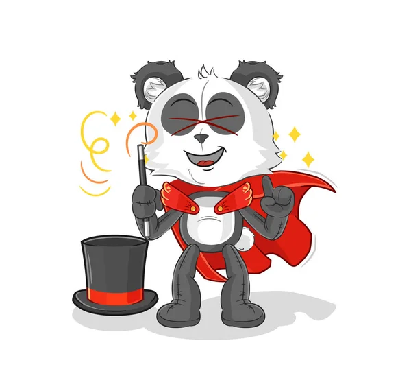 Illustration Magicien Panda Vecto Caractère — Image vectorielle