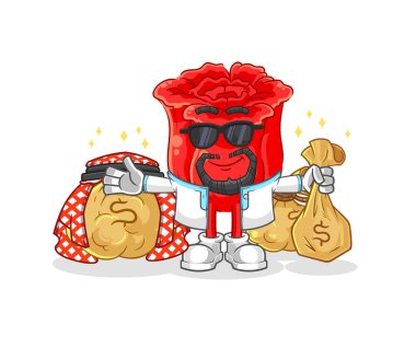 the rose rich arabian mascot. cartoon vecto
