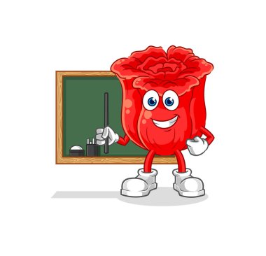 the rose teacher vector. cartoon characte