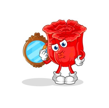 the rose make up mascot. cartoon vecto