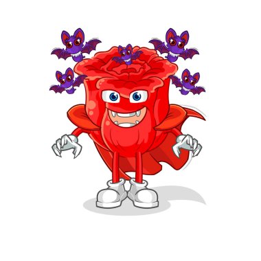 the rose Dracula illustration. character vecto