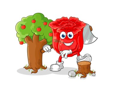 the rose Carpenter illustration. character vecto