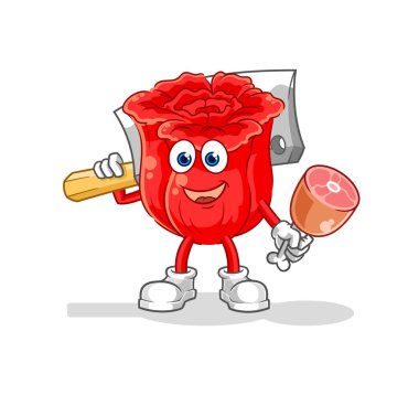 the rose Butcher illustration. character vecto