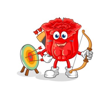 the rose native american tribe. cartoon mascot vecto