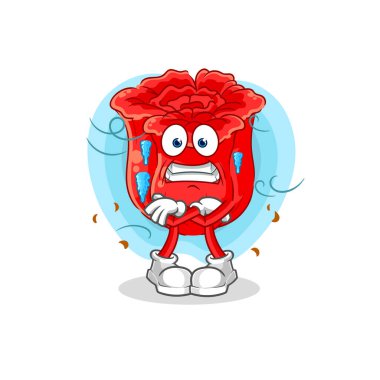 the rose cold illustration. character vecto