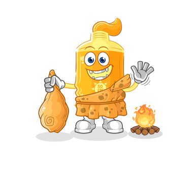 the sunscreen ancient cartoon. cartoon mascot vecto