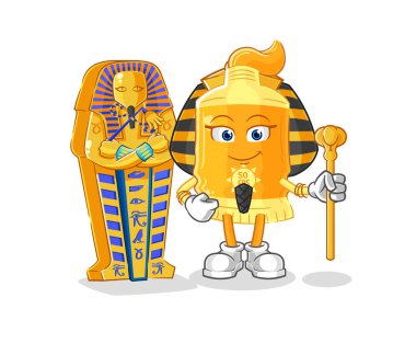 the sunscreen ancient egypt cartoon. cartoon mascot vecto