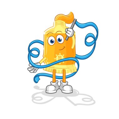 the sunscreen Rhythmic Gymnastics mascot. cartoon vecto