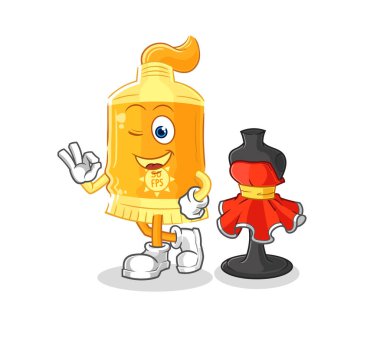 the sunscreen fashion designer vector. cartoon characte
