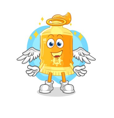 the sunscreen angel with wings vector. cartoon characte