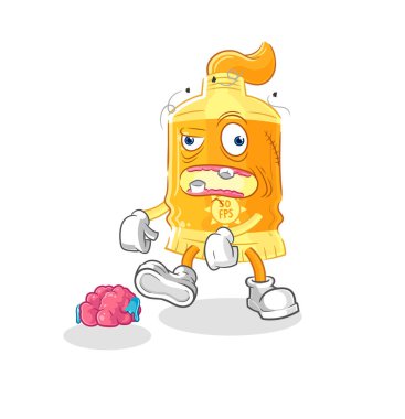 the sunscreen zombie character.mascot vecto