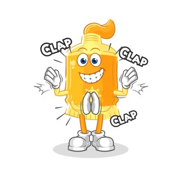 the sunscreen applause illustration. character vecto