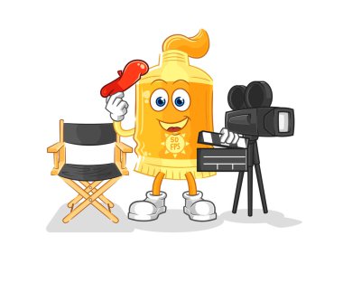 the sunscreen director mascot. cartoon vecto