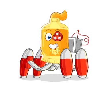 the sunscreen future robot vector. cartoon characte