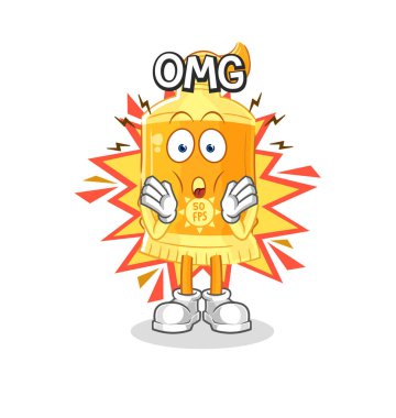 the sunscreen Oh my God vector. cartoon characte