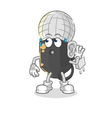 the mic eavesdropping vector. cartoon characte