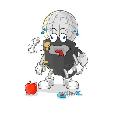 the mic burp mascot. cartoon vecto