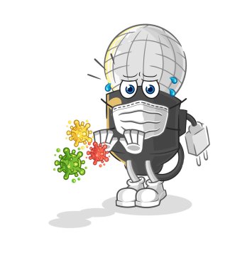 the mic refuse viruses cartoon. cartoon mascot vecto