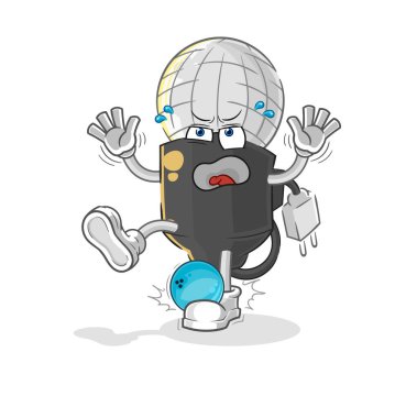 the mic hiten by bowling cartoon. cartoon mascot vecto