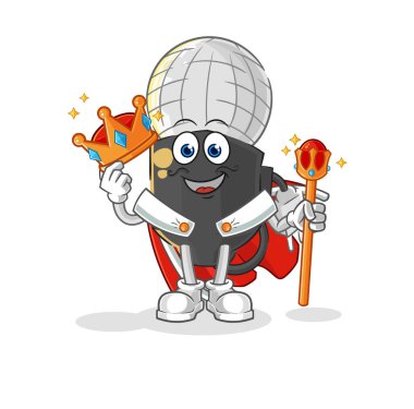 the mic king vector. cartoon characte