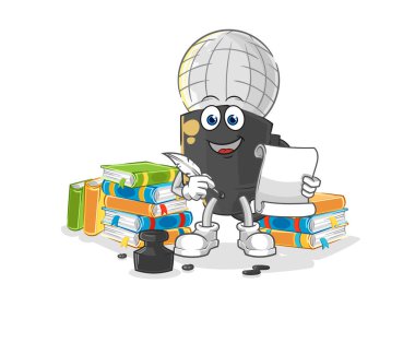 the mic writer vector. cartoon characte