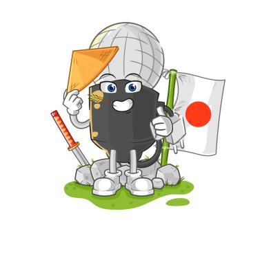 the mic japanese vector. cartoon characte