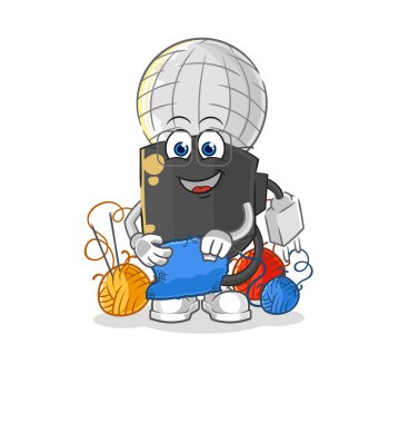 the mic tailor mascot. cartoon vecto
