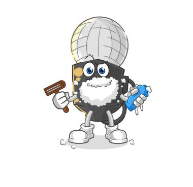the mic shave facial hair vector. cartoon characte