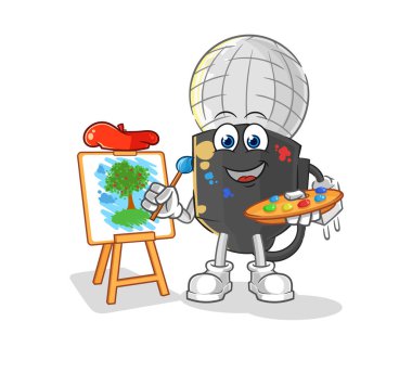 the mic artist mascot. cartoon vecto