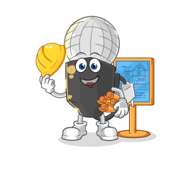 the mic Architect illustration. character vecto