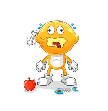 the lemon head burp mascot. cartoon vecto