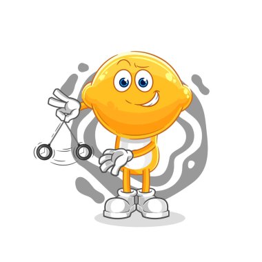 the lemon head hypnotizing cartoon. cartoon mascot vecto