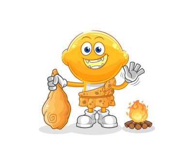 the lemon head ancient cartoon. cartoon mascot vecto