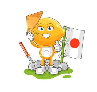 the lemon head japanese vector. cartoon characte