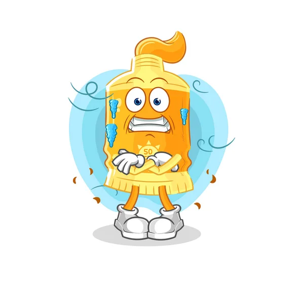 Sunscreen Cold Illustration Character Vecto — Vector de stock