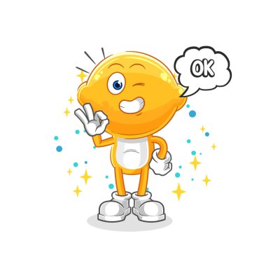 the lemon head agree mascot. cartoon vecto